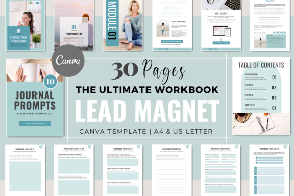 Create a Simple but Irresistible Pastel Blue Workbook Lead Magnet