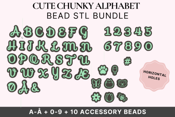 Create Custom Jewelry & Crafts with Alphabet Bead STL Bundle