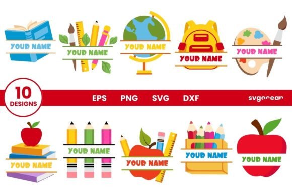 Create with the Back to School Monogram SVG Bundle
