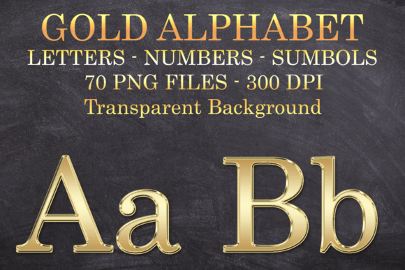 Elegant Gold Typography: PNG Files for Creative Projects
