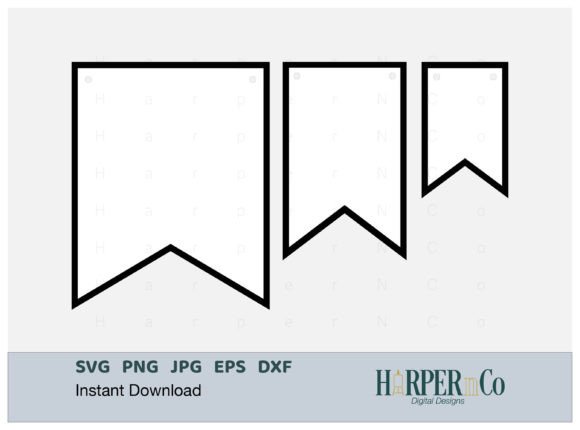 Flag Banner SVG: Creative Bunting Pennant Garland Templates