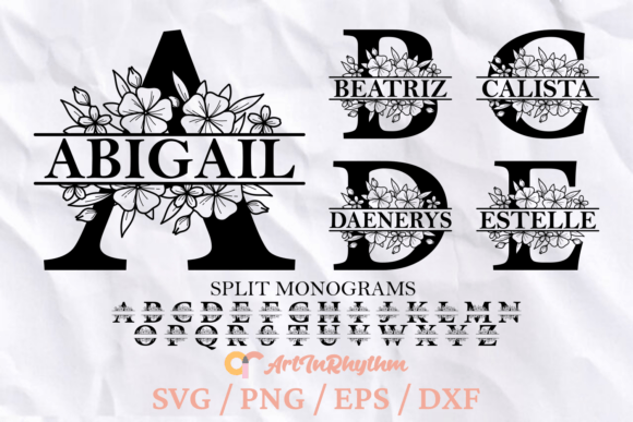 Floral Monogram Letters Svg, Monograms