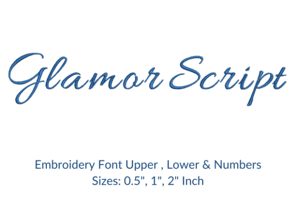 Glamor Script Fonts: Elegant Embroidery Designs
