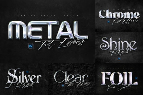 Shiny Chrome Text Effects for Modern Designs