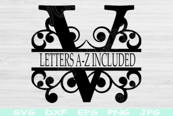 Split Monogram Alphabet Svg Cut Files