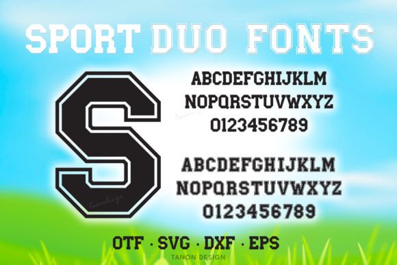 Sport Duo Fonts and SVG Cut File for Dynamic Design
