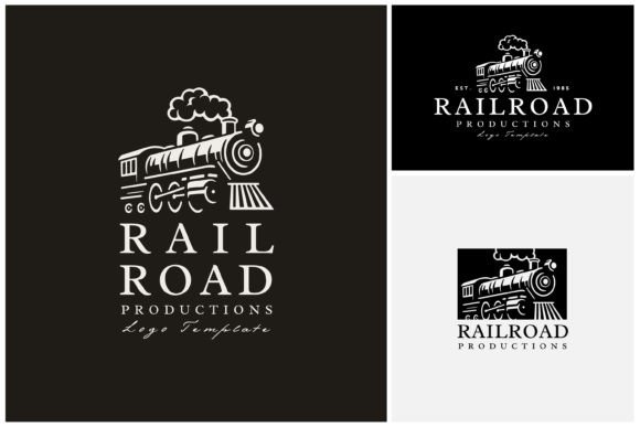 Vintage Locomotive Train Logo Design